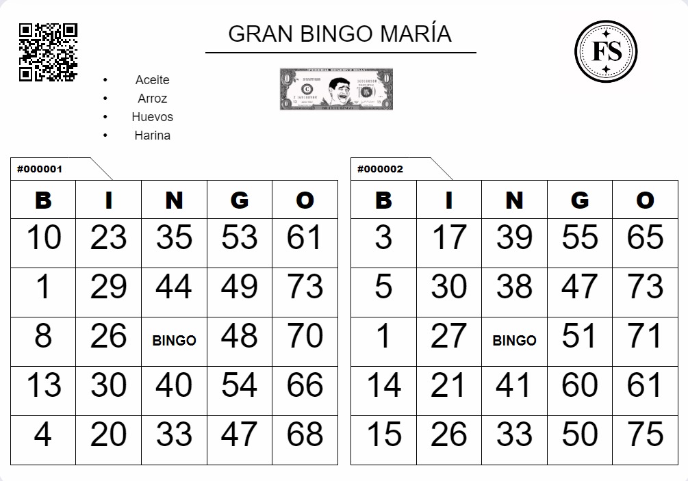 Tabla de bingo gratis formato Encabezado Premium para imprimir - NexusFS